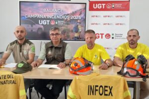 UGT denuncia el colapso del operativo contra incendios en una de las campañas más graves en décadas