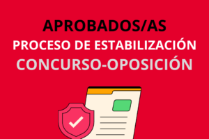 Relación de aprobados. Cuerpo Admvo. Especialidad Admón. General. Concurso-Oposición. Proceso de Estabilización