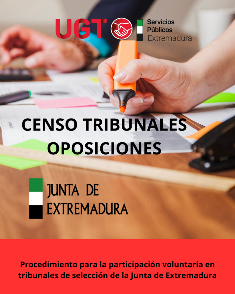 Lee más sobre el artículo Nuevo procedimiento para participar como vocal en tribunales de selección de la Junta de Extremadura
