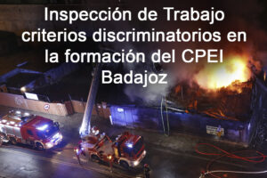 UGT denuncia ante la Inspección de Trabajo criterios discriminatorios en la formación del Consorcio de Bomberos de Badajoz