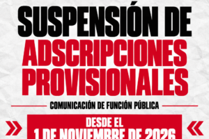 Suspensión llamamientos a través de adscripciones provisionales personal laboral