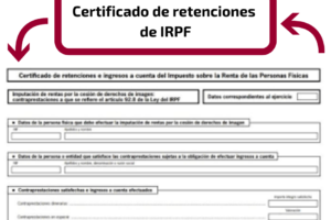 Certificado retenciones IRPF. Junta de Extremadura