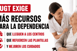 UGT exige que los nuevos recursos para la dependencia lleguen a los centros, refuercen las plantillas y mejoren los cuidados