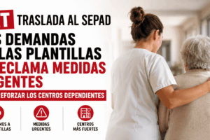 UGT traslada al SEPAD las demandas de las plantillas y reclama medidas urgentes para reforzar los centros dependientes