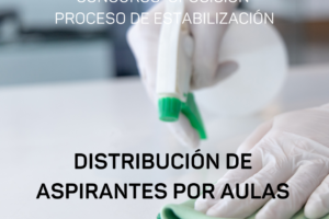 Distribución de aspirantes por aulas. Camarero/a Limpiador/a. Concurso-Oposición. Proceso de Estabilización