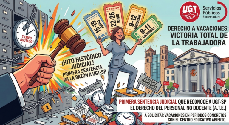 Lee más sobre el artículo Una Sentencia pionera reconoce por primera vez en Extremadura el Derecho de una trabajadora no docente de un centro educativo a Vacaciones en periodos en que el Centro está abierto
