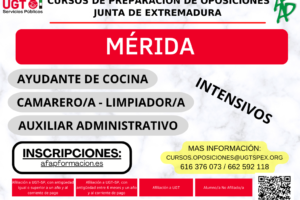 Cursos intensivos de preparación de oposiciones en Mérida para la Junta de Extremadura