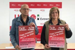 UGT Servicios Públicos Extremadura exige a la Junta de Extremadura el pago inmediato de la deuda del 2% y anuncia movilizaciones