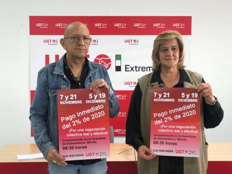 Lee más sobre el artículo UGT Servicios Públicos Extremadura exige a la Junta de Extremadura el pago inmediato de la deuda del 2% y anuncia movilizaciones