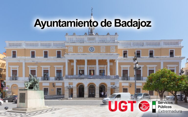 Lee más sobre el artículo UGT exige al Ayuntamiento de Badajoz que inicie de inmediato la negociación de su Plan de Igualdad y el Protocolo contra el Acoso Sexual