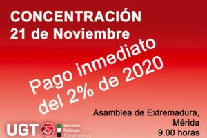 Deuda del 2% de 2020: 11 meses pendientes y la Junta de Extremadura sigue sin pagar