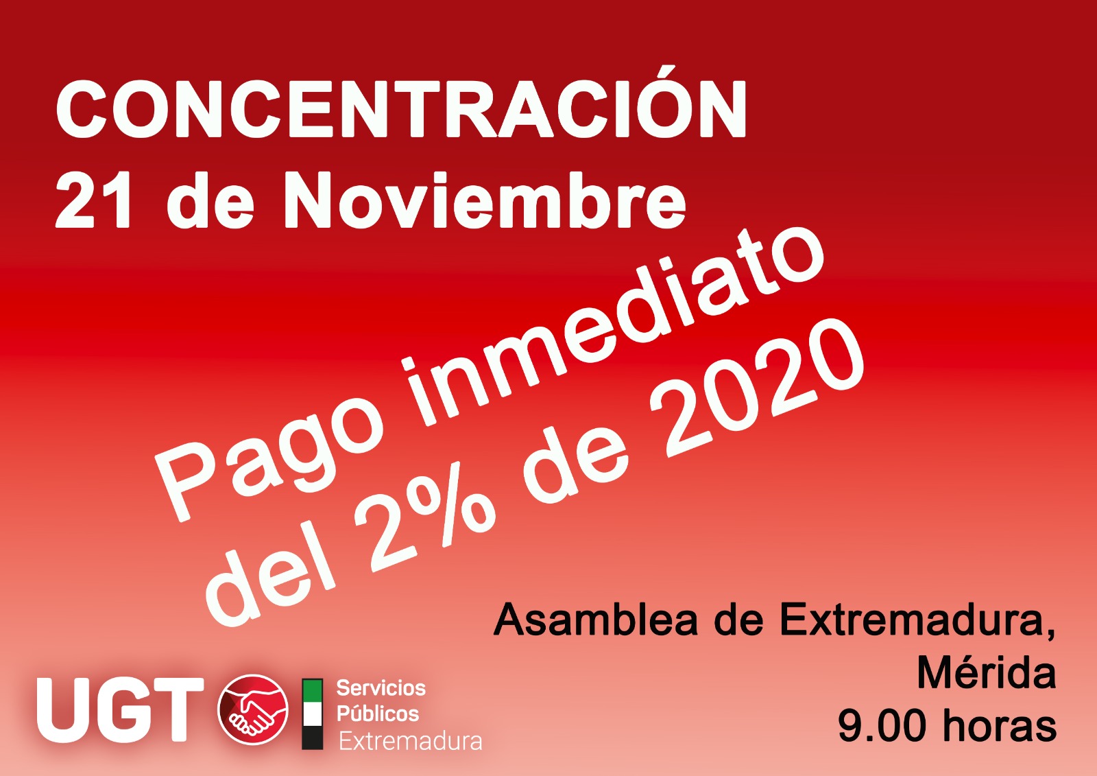 Deuda del 2% de 2020: 11 meses pendientes y la Junta de Extremadura sigue sin pagar