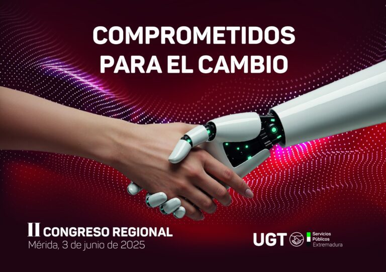 Lee más sobre el artículo UGT Servicios Públicos Extremadura celebra su II Congreso Regional con un firme compromiso por el cambio y la defensa de los servicios públicos