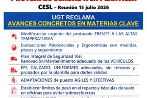 UGT pide un nuevo impulso para mejorar la prevención en Correos