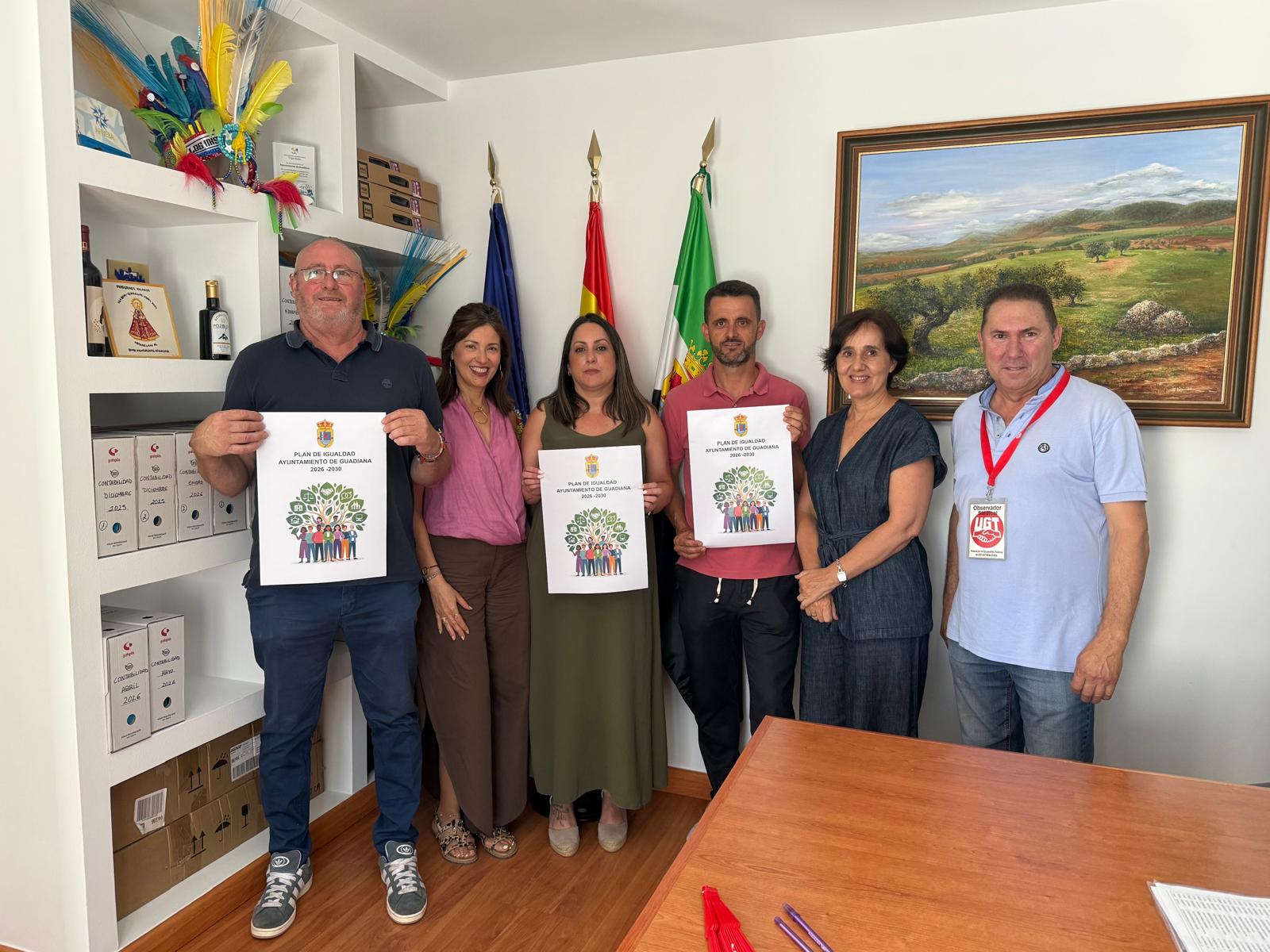 El Ayuntamiento de Guadiana firma con UGT su primer Plan de Igualdad, aprobado por unanimidad en Pleno