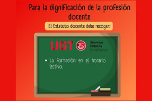 #UGTEnseñanza | El Estatuto Docente debe recoger el reconocimiento de la promoción profesional