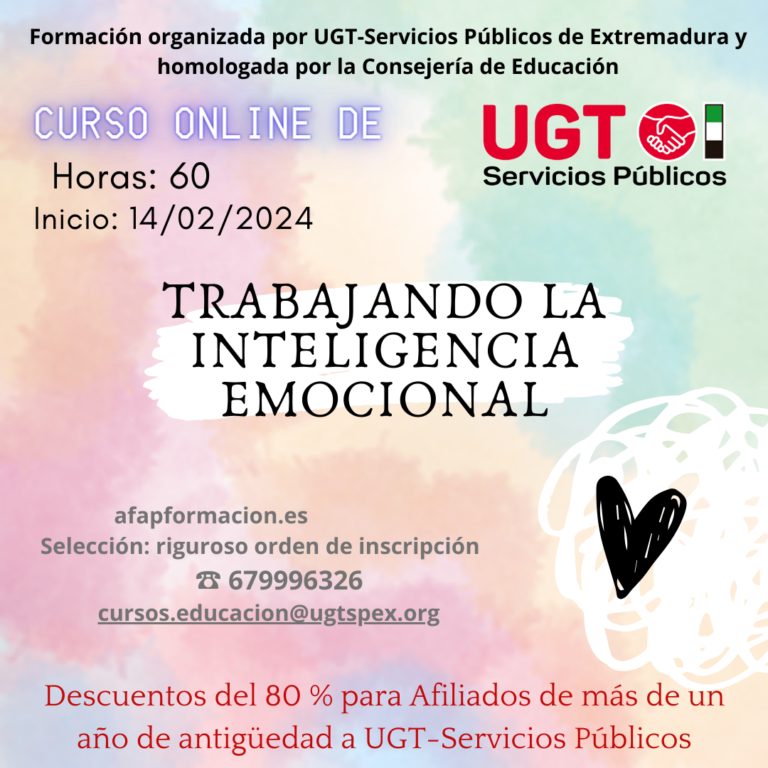 Lee más sobre el artículo #UGTFormación | Trabajando la Inteligencia Emocional (Docentes)