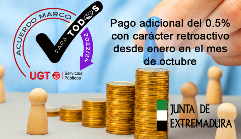 Lee más sobre el artículo UGT solicita la aplicación del incremento salarial del 0,5% en la nómina del mes de octubre
